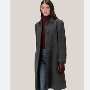 Raffianti Charcoal Trench Coat wool and cashmere - size 8